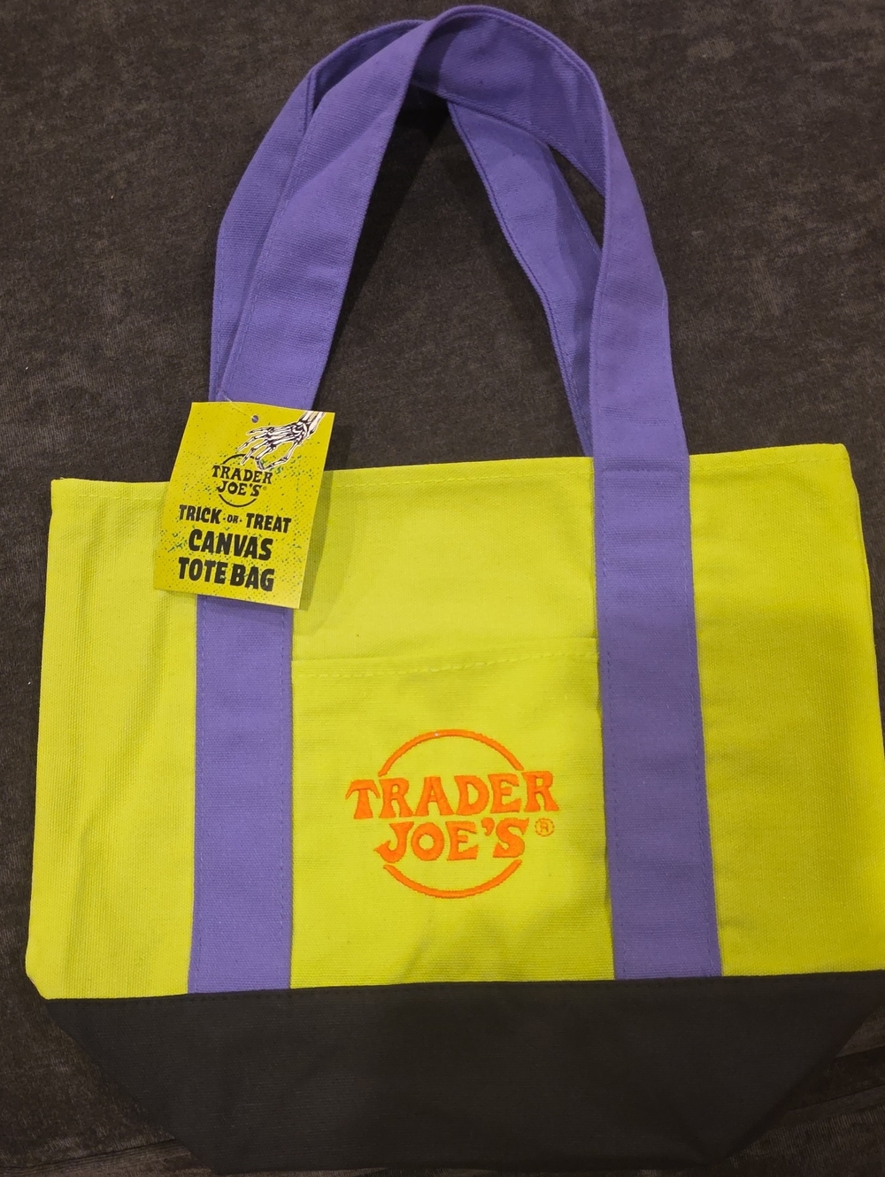 Viral Trader Joe's Trick or Treat Mini Canvas Tote Bag